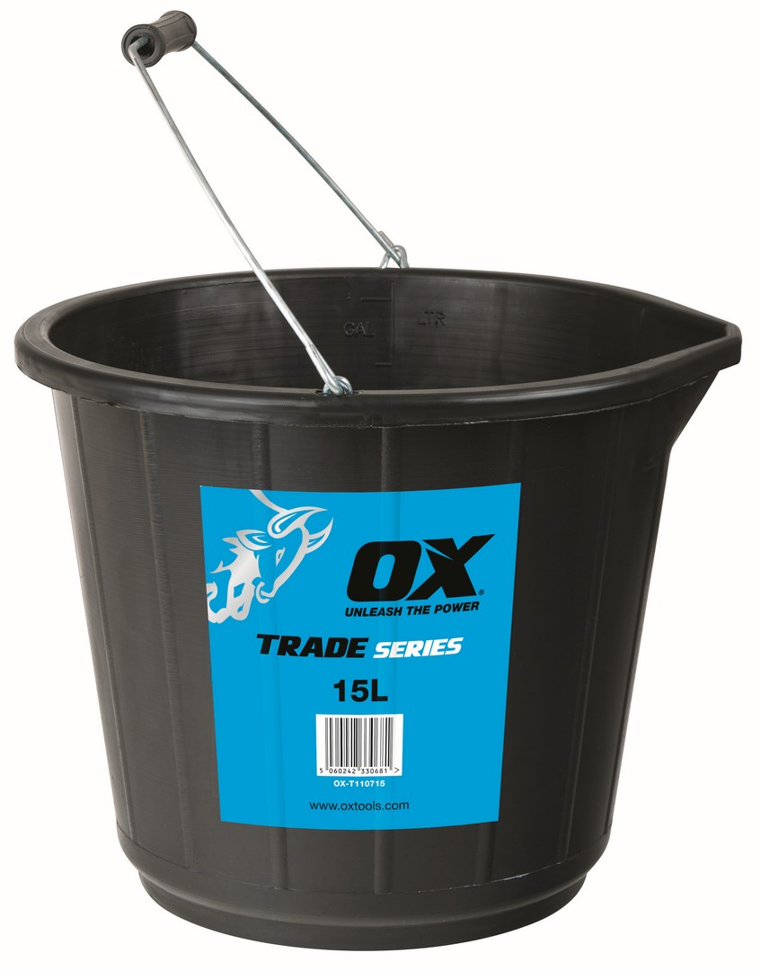 Ox Trade 15L Black Bucket
