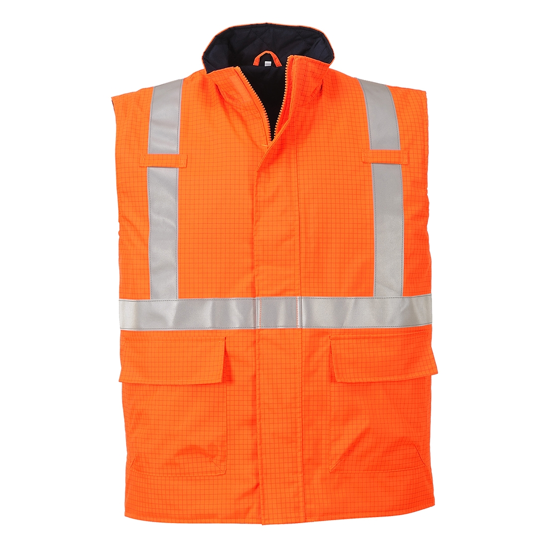 Portwest Bizflame Rain high - vis Orange As/Fr Bodywarmer Xxl