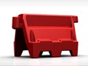 Roadbloc Interlocking Traffic Barrier - 1mtr Section Red