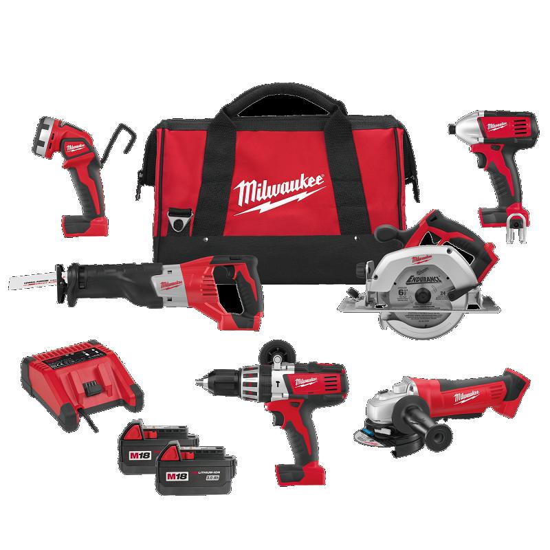 Milwaukee M18 Powerpack 6-Piece Tool Kit