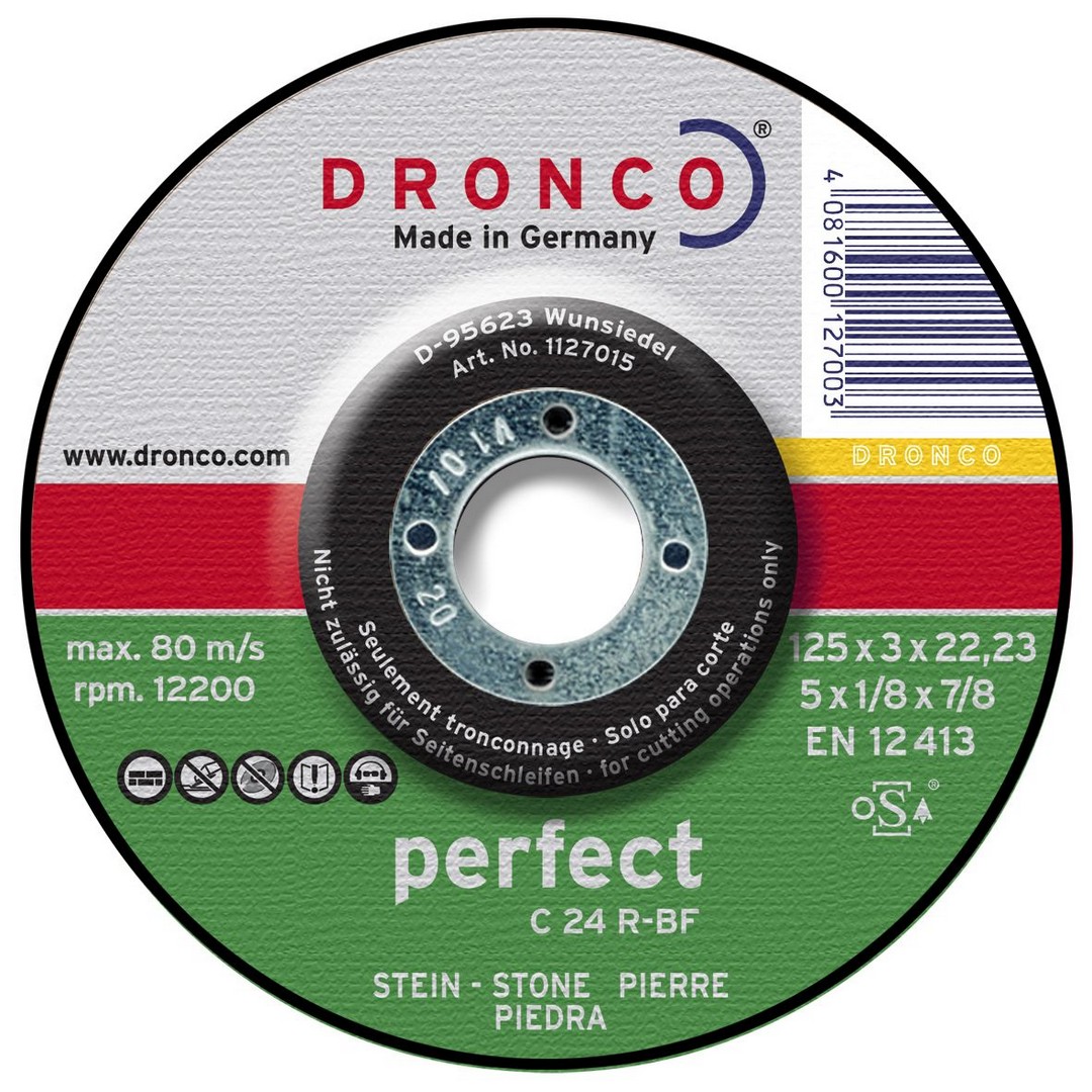 Dronco Stone Cutting Disc DPC - 125 x 3 x 22.23mm