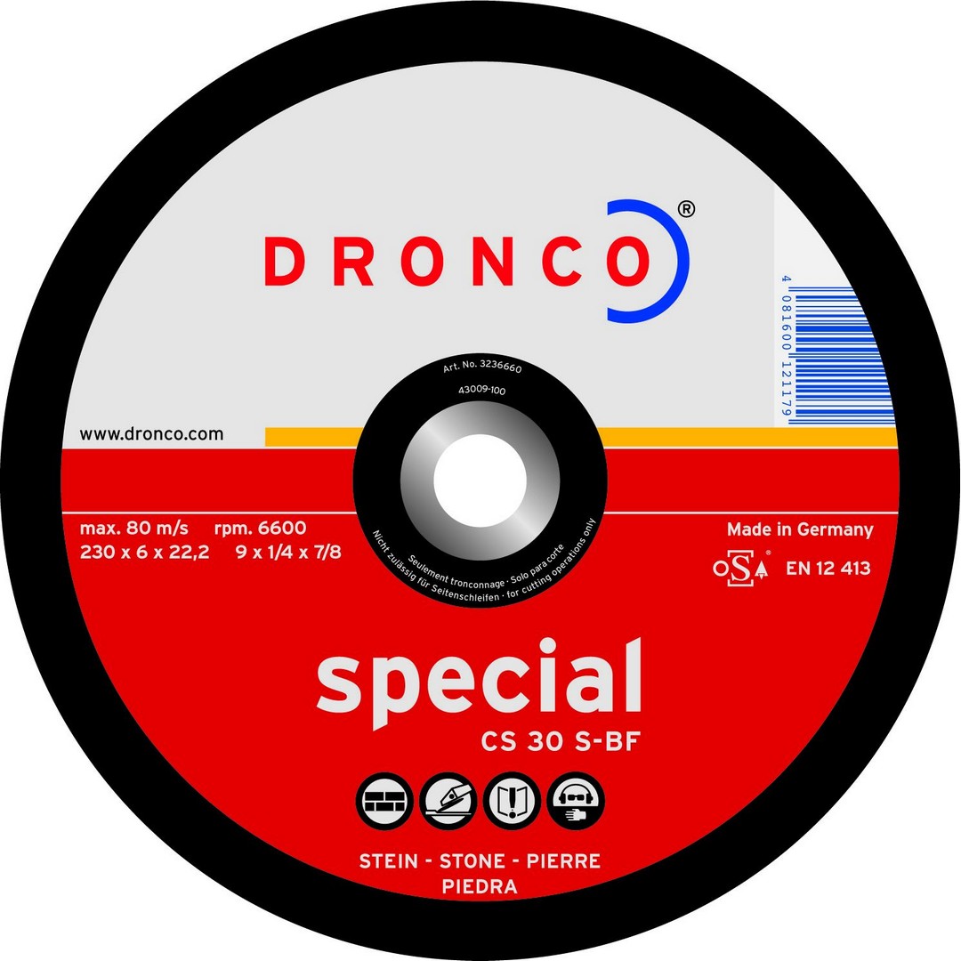 Dronco Stone Grinding Disc DPC  -  180 x 6 x 22.23mm